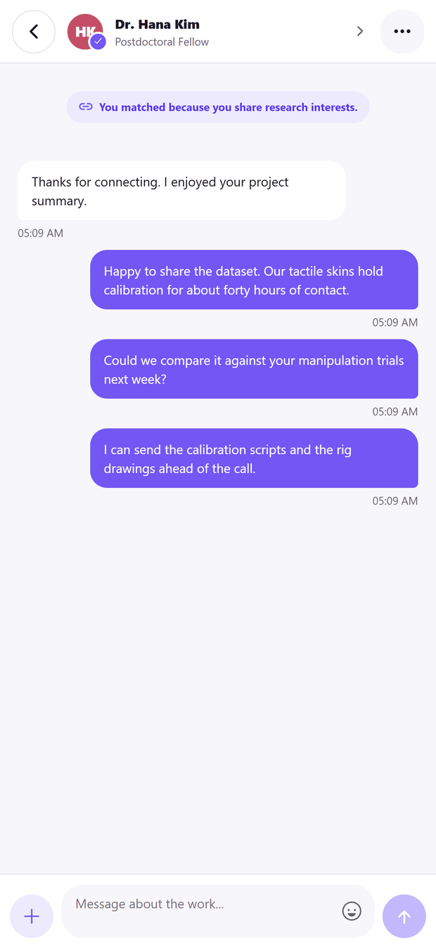 Then you talk, about the work