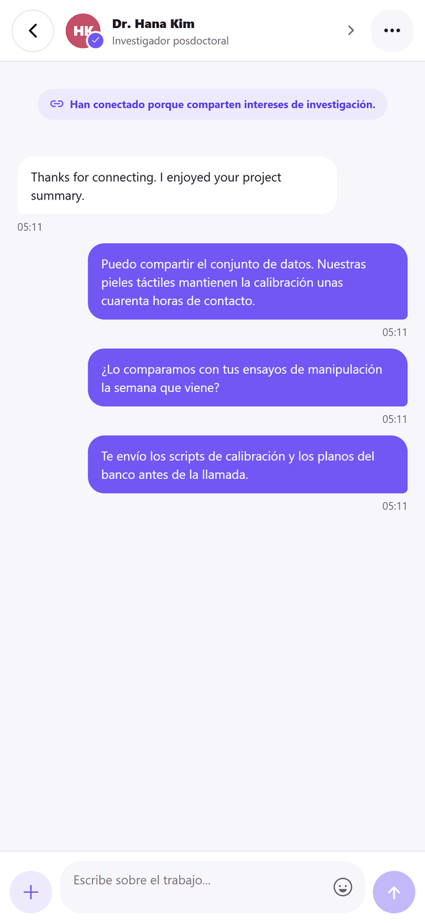 Y entonces habláis del trabajo