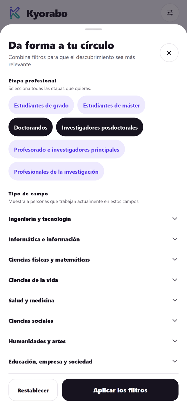 Acótalo a las personas que necesitas de verdad
