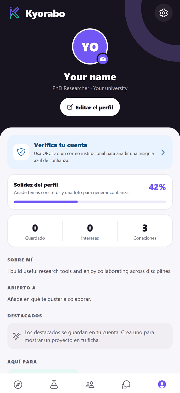 Tu perfil, tal y como lo ven otros investigadores